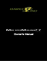 Barefoot Sound MicroMain 27 Gen2 Owner'S Manual preview