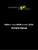 Barefoot Sound MicroMain35 Gen2 Owner'S Manual предпросмотр