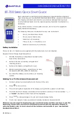 Предварительный просмотр 1 страницы barfield BT-700 Series Quick Start Manual