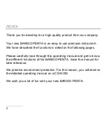 Preview for 2 page of barigo PENTA Operating Instructions Manual