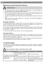 Preview for 22 page of Barista 04075 Operating Instructions Manual