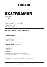 BARIX EXSTREAMER 200 Quick Start Manual preview