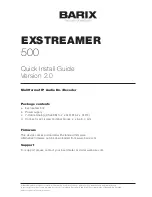 BARIX Exstreamer 500 Install Manual предпросмотр