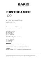 BARIX Extreamer 100 Quick Install Manual предпросмотр