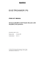 BARIX Extreamer P5 Product Manual предпросмотр