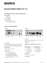 BARIX M400 Quick Install Manual предпросмотр