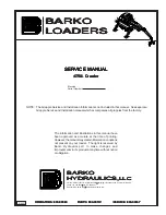 BARKO LOADERS Crawler 475A Service Manual preview