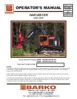 Barko HARVESTER 240B Operator'S Manual preview