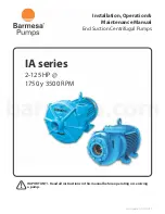 Barmesa Pumps 2-125 HP @ 1750 y 3500 RPM Installation, Operation & Maintenance Manual preview