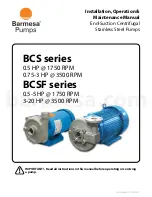 Предварительный просмотр 1 страницы Barmesa Pumps BCS 1 1/4x1 1/2-5 Installation, Operation & Maintenance Manual