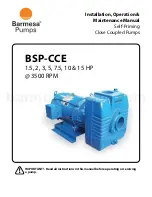 Предварительный просмотр 1 страницы Barmesa Pumps BSP-CCE Series Installation, Operation & Maintenance Manual