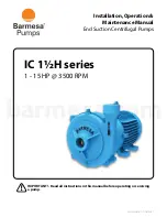 Предварительный просмотр 1 страницы Barmesa Pumps IC 1 1/2 H Series Installation, Operation & Maintenance Manual