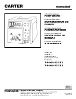 Barnant Company manostat CARTER 74-000-12131 Operating Manual preview