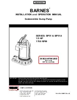 Предварительный просмотр 1 страницы Barnes BP31 Series Installation And Operation Manual