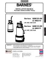 Preview for 1 page of Barnes QDX25-SS Installation Manual