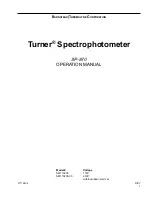 Barnstead Thermolyne Corporation Turner SP-870 Operation Manual preview