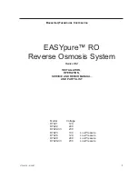 Barnstead|Thermolyne EASYpure D7421 Installation, Operation & Service Parts Manual preview