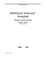 Barnstead|Thermolyne NANOpure DIamond Analytical Operation Manual preview