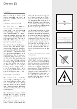 Preview for 3 page of BARO Ontero TX Installation And Operating Instructions Manual