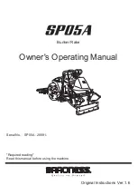 Baroness SP05A Owner'S Operating Manual preview