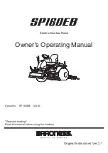 Предварительный просмотр 1 страницы Baroness SP160EB Owner'S Operating Manual