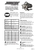 Barracuda PUMPS 6913867 Installation And Operating Instructions preview