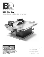 Barranca Diamond BD7 Owner'S Manual And Operating Instructions preview