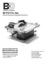 Barranca Diamond BD7CW Owner'S Manual And Operating Instructions preview