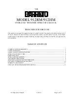 Barreto 912RM Operator'S Manual предпросмотр