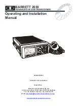 Barrett 2030 Operating And Installation Manual предпросмотр