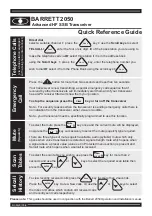 Предварительный просмотр 2 страницы Barrett 2050 Quick Reference Manual