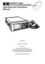 Barrett 2060 Operating And Installation Manual preview