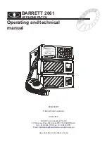 Barrett 2061 Operating And Technical Manual preview