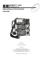 Preview for 1 page of Barrett 2061 Operating And Technical Manual