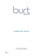Barrett burt RESEARCH Installation Manual preview