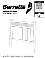 Preview for 1 page of Barrette 73013706 Assembly And Installation Instructions Manual