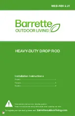 Barrette HEAVY-DUTY DROP ROD Installation Instructions Manual preview