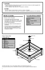 Preview for 2 page of Barrette RAISED GARDEN BED KIT Installation Instructions Manual