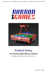 Предварительный просмотр 1 страницы Barron Games Football Frenzy Owner'S Manual