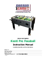 Preview for 1 page of Barron Games Kenti Pro Foosball Instruction Manual