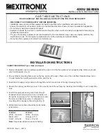 BARRON Exitronix 400U Series Installation Instructions preview