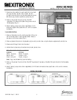 Preview for 2 page of BARRON Exitronix 400U Series Installation Instructions