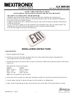 BARRON EXITRONIX ILX Series Installation Instructions preview