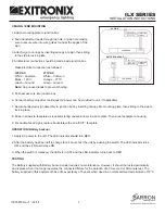 Preview for 2 page of BARRON EXITRONIX ILX Series Installation Instructions