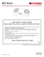 BARRON Exitronix NFT Series Installation Instructions preview