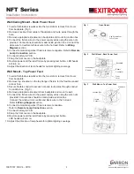 Preview for 2 page of BARRON Exitronix NFT Series Installation Instructions