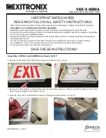 Preview for 1 page of BARRON Exitronix VEX-8 NEMA Installation Instructions Manual