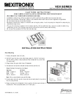 Предварительный просмотр 1 страницы BARRON EXITRONIX VEX Series Installation Instructions