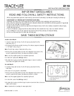 BARRON Trace-Lite E110 Installation Instructions preview