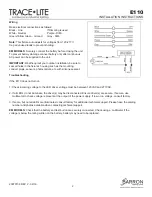 Preview for 2 page of BARRON Trace-Lite E110 Installation Instructions